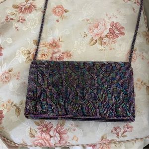 Iridescent 90s beaded purse